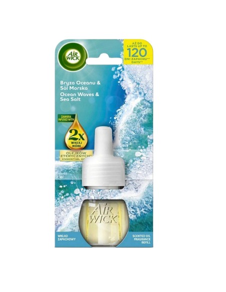 AIR WICK ESSENTIAL OILS Odświeżacz elektryczny BRYZA OCEANU I SÓL MORSKA, 19 ml wkład