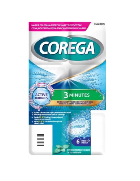 COREGA Tabletki czyszczące do protez zębowych, 6 szt