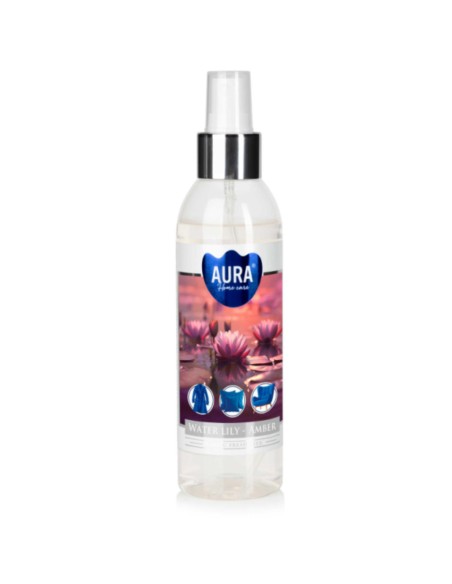 BISPOL AURA Odświeżacz do tkanin, pościeli, dywanów, sof LILIA - BURSZTYN, 185 ml