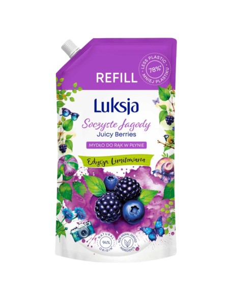 LUKSJA Mydło w płynie zapas SOCZYSTE JAGODY 900 ml