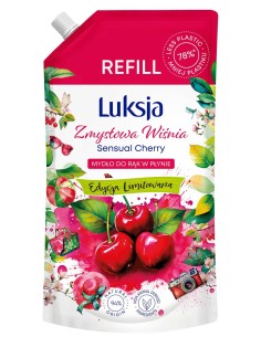 LUKSJA Mydło w płynie zapas ZMYSŁOWA WIŚNIA 900 ml