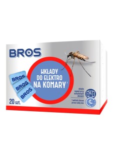 BROS Wkłady do elektrofumigatora NA KOMARY, 20wkładów