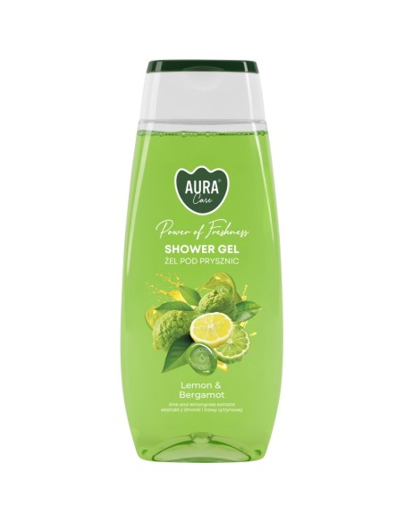 BISPOL AURA Żel pod prysznic, CYTRYNA I BERGAMOTKA 350 ml