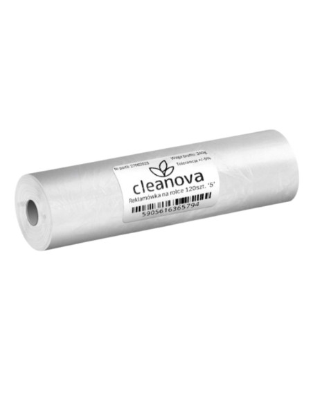 CLEANOVA Reklamówki na rolce 43 x 35cm, 120 szt