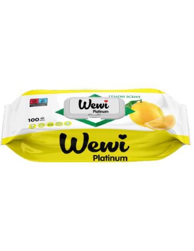 WEWI PLATINUM Ręczniki nawilżane 100 szt LEMON, 1 op