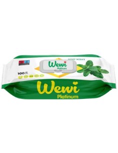 WEWI PLATINUM Ręczniki nawilżane 100 szt MIĘTA, 1 op