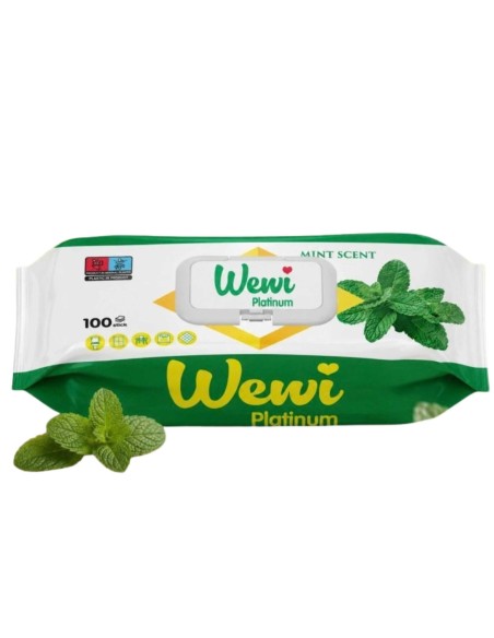 WEWI PLATINUM Ręczniki nawilżane 100 szt MIĘTA, 1 op
