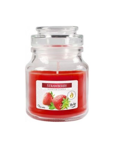 BISPOL AURA Świeca zapachowa w szkle SND71-73 TRUSKAWKA, 120 g