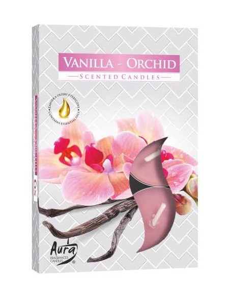 BISPOL  podgrzewacze zapachowe p15-184 WANILIA - ORCHIDEA, 6 szt