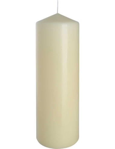 BISPOL świeca walec SW80/250-011 ECRU, 1 sztuka