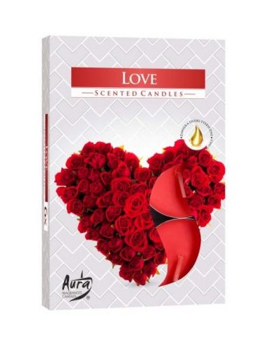 BISPOL podgrzewacze zapachowe P15-105 LOVE, 6 sztuk
