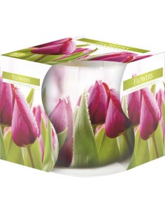 BISPOL AURA Świeca zapachowa w szkle SN71S-07, TULIPANY, 100 g
