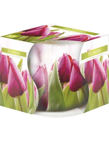 BISPOL AURA Świeca zapachowa w szkle SN71S-07, TULIPANY, 100 g