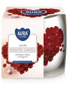 BISPOL AURA Świeca zapachowa w szkle SN71S-05 LOVE, 100 g