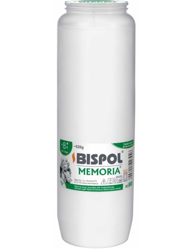 BISPOL MEMORIA Wkład do zniczy WO8 OLEJOWY, 1 sztuka