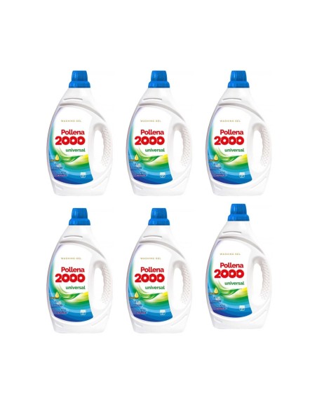 POLLENA 2000 Żel do prania UNIWERSALNY 57 prań, 2 l, pakiet 6 szt.
